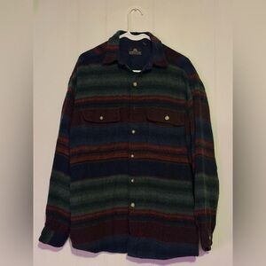 Structure Dark Striped Button Down Shirt